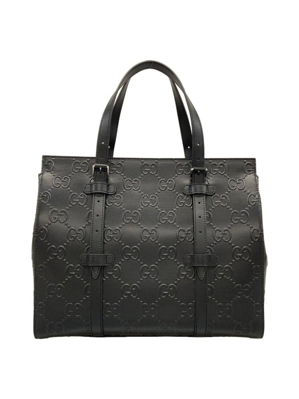 Gucci Tote GG Black Leather